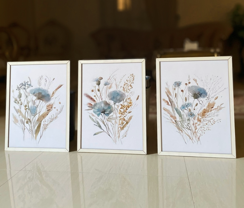 FLASH SALE (40*60 cm with frame + acrylic glass) dreamy blue